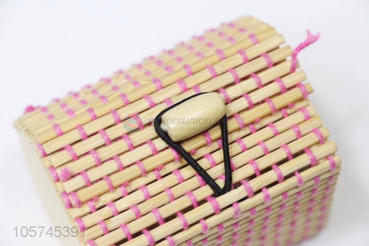 Competitive price handicraft curtain bamboo wooden jewelry box