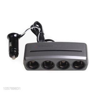Factory promotional 4 sockets car charger car adapter with led lights