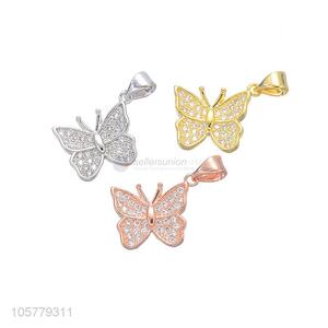 Best Quality Butterfly Shape Inlay Zircon Pendant Fashion Accessories