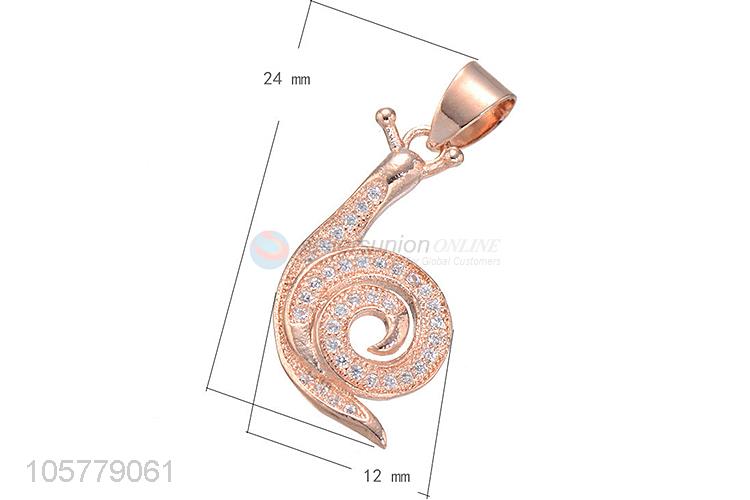 Cartoon Snail Design Copper Pendant Best Jewelry Accessories