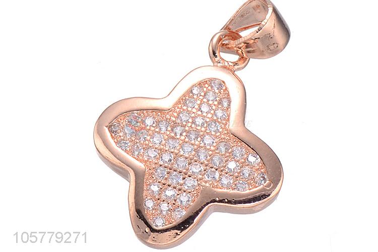 Popular Inlay Zircon Necklace Pendant Fashion Accessories