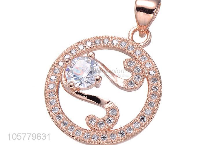 New Design Inlay Zircon Necklace Pendant Fashion Jewelry Accessories