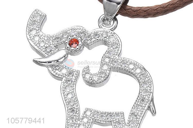 Hot Selling Hollow Out Elephant Necklace Pendant Best Accessories