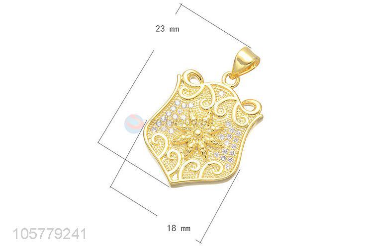 Fashion Design Copper Inlay Zircon Necklace Pendant Best Jewelry