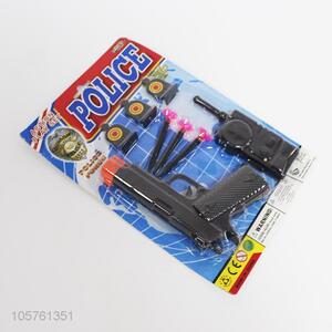 Promotional custom plastic policeman gun set toy