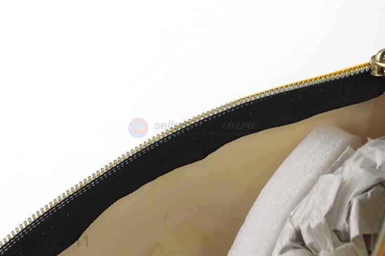 Yiwu factory custom fox pu leather makeup bag beauty bag