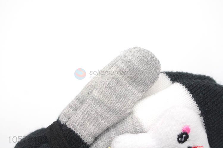 Hot Sale Cartoon Rabbit Design Warm Gloves For Children