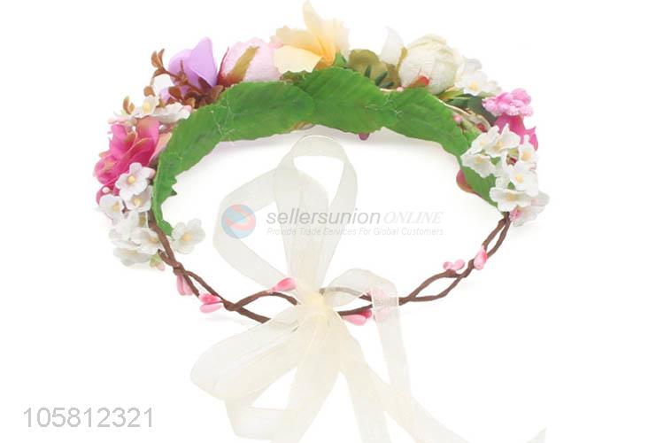 New Arrival Simulation Flower Headband Children Holiday Garland