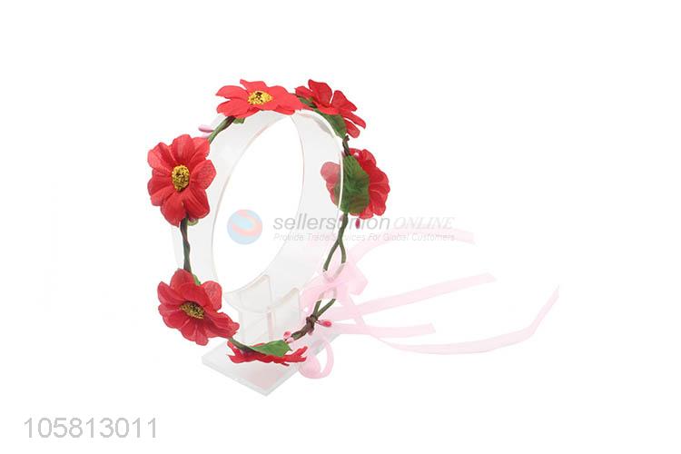 Wholesale Beautiful Simulation Flower Holiday Garland Hair Band