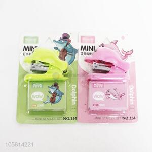 Cute Dolphin Design Book Sewer Cartoon Stapler Set