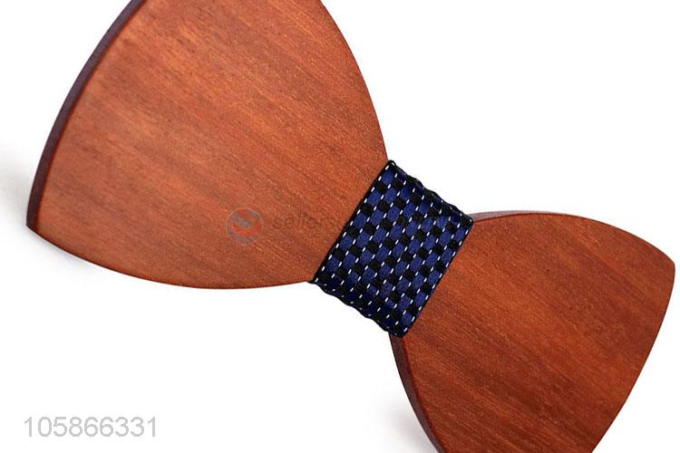 Modern Style Wedding Suits Wooden Bow Tie
