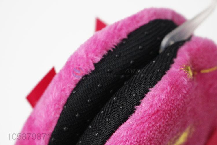 Promotional Gift Golden Feather Pattern Short Plush Winter Shoes Floor Shoes