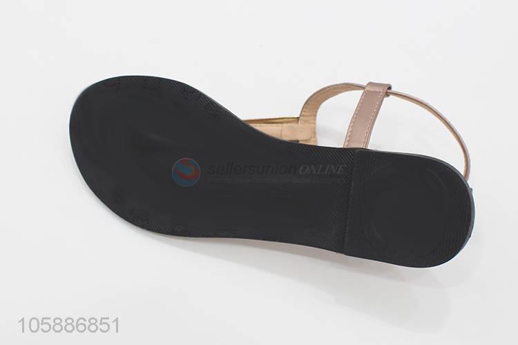 High quality fashion women pu leather thong sandal sandals