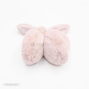 Chinese Factory Plush Warm Bow Pink Earmuffs for Girl