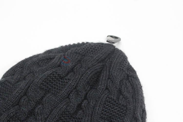 Wholesale Long Knit Beanie Plush Warm Cap