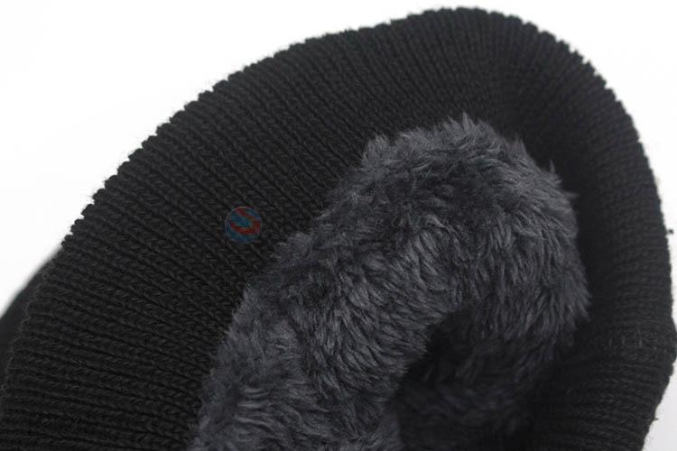 New Arrival Plush Lining Winter Warm Beanie For Man