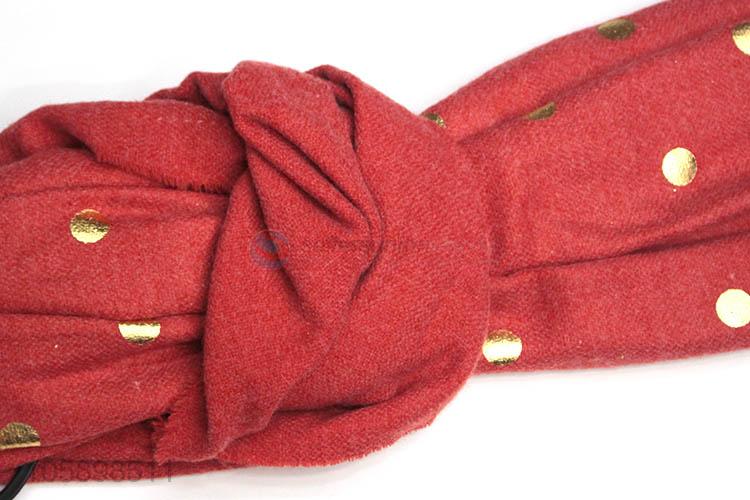 Wholesale custom fashion acrylic knit bronzing scarf