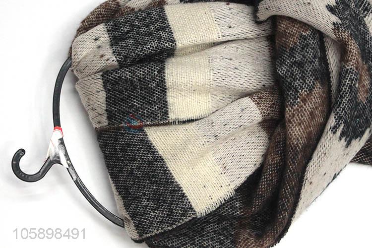 Factory customized pentagram pattern winter warm women scarf