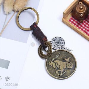 Superior quality retro alloy aries pendant key chain key ring