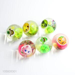 Factory price children lucency fruit light-up bouncy ball