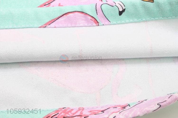 Best Price Flamingo Pattern Rope Canvas Backpack