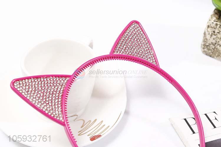 Cute Design Diamond Cat Ear Headband Fashion Hair Hoop