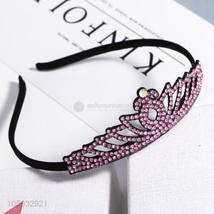 Wholesale Crown Design Diamond Hair Hoop Cheap Headwear