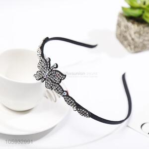 Unique Design Diamond Butterfly Hair Hoop Hair Clasp