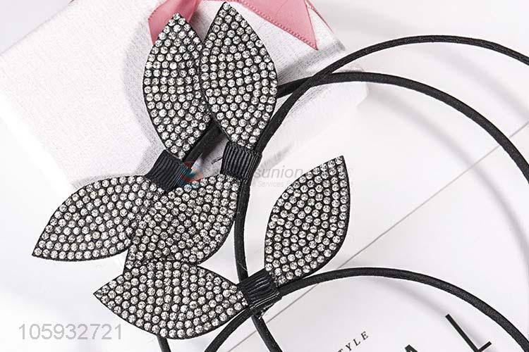 Lovely Design Diamond Rabbit Ear Hair Hoop