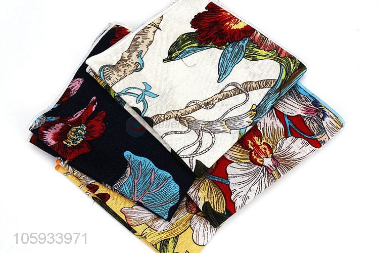 Wholesale Flower Pattern Cotton Suit Pocket Handkerchief
