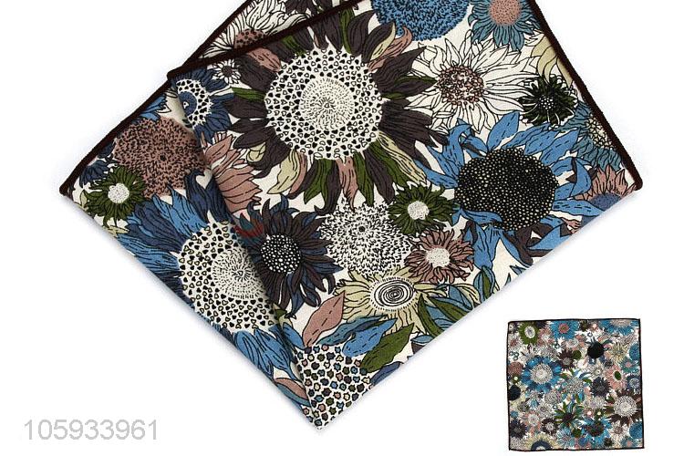 Custom Printed Cotton Pocket Handkerchief For Men