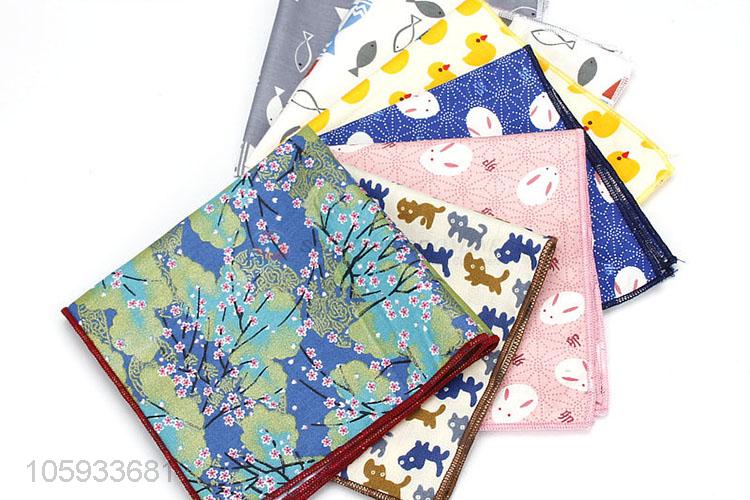 Fashion Printed Handkerchief Cotton Men Pocket Square