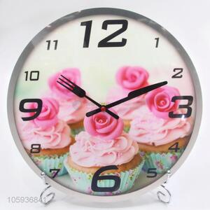 Wholesale Cupcake Pattern Household Hanging Clock