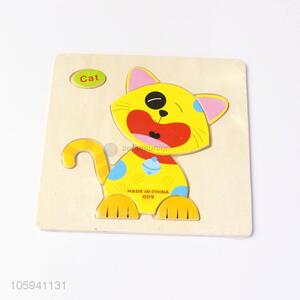 Popular Wholesale Cartoon Wooden DIY Jigsaw 3D Puzzle for Kids