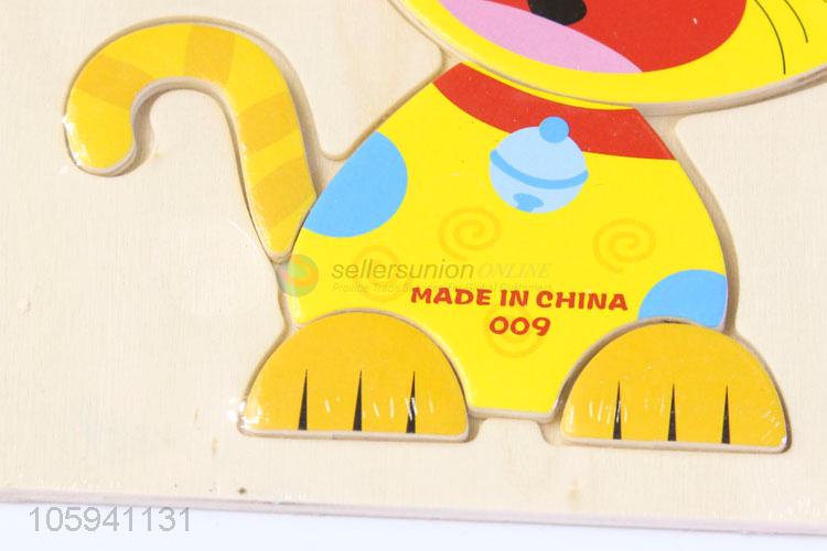 Popular Wholesale Cartoon Wooden DIY Jigsaw 3D Puzzle for Kids