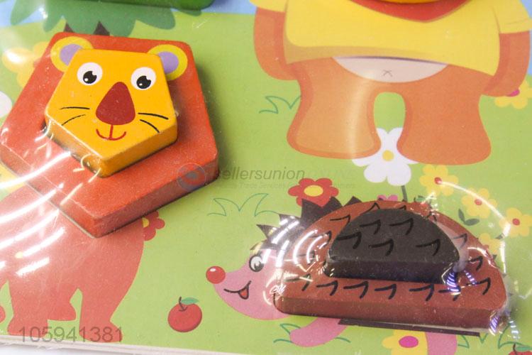 Promotional Gift 3D Cartoon Animal Puzzle Wooden Toys Educational Wooden Puzzle