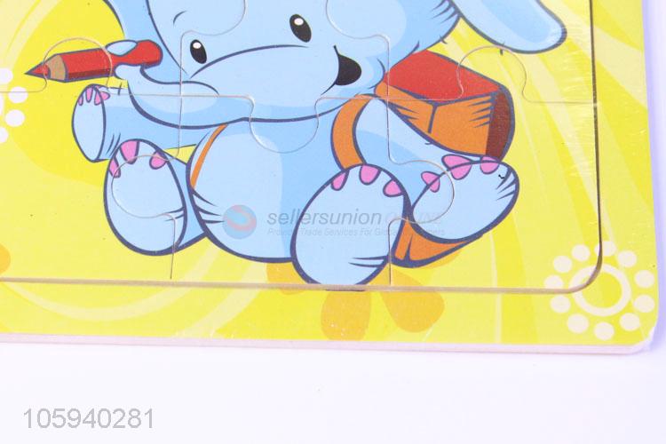 Best Price Cartoon Elephant  Pattern Educational Wood Puzzle for Baby