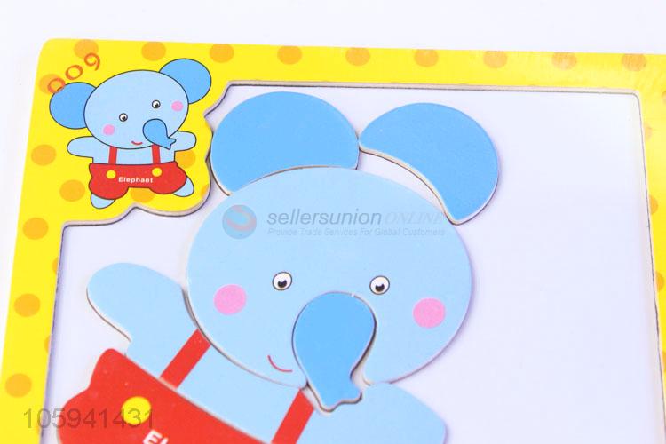 Hot New Products Children Cartoon Elephant Wooden Magnetic Puzzle