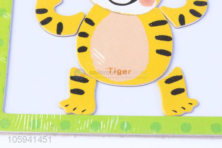 Cheap Professional Cartoon Magnetic Wooden DIY Jigsaw Puzzle for Kids