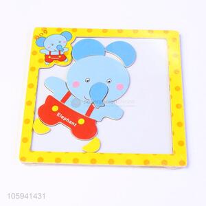 Hot New Products Children Cartoon Elephant Wooden Magnetic Puzzle