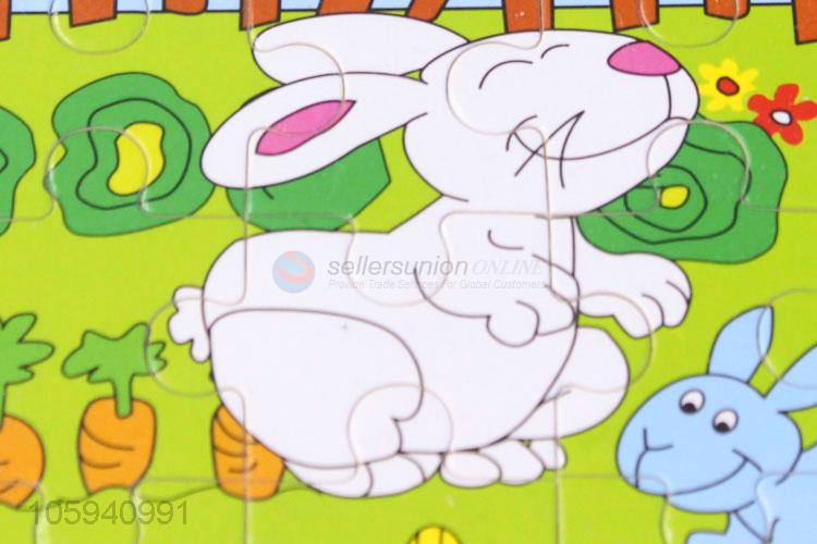 Lowest Price Baby Toys Cute Rabbit Wooden Puzzle