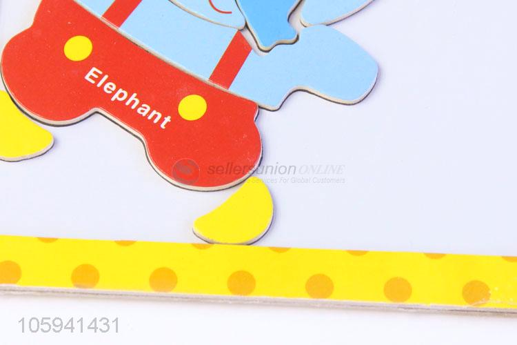 Hot New Products Children Cartoon Elephant Wooden Magnetic Puzzle