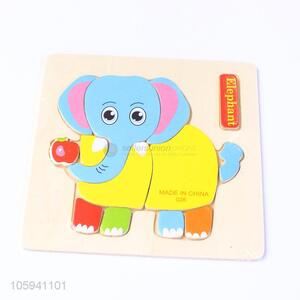 Promotional Wholesale Cute 3D Elephant Wooden Puzzle for Baby