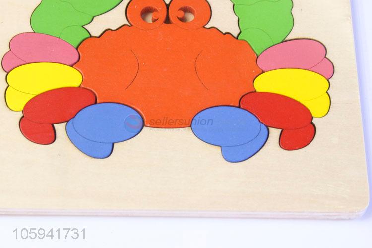 Best Sale Toys for Baby Colorful Crab Wooden Puzzle