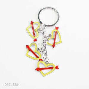 Factory Direct High Quality An Arrow Through Heart Shaped Keychain