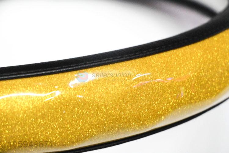 Advertising and Promotional Yellow Universal PU Leather Car Steering Wheel Cover