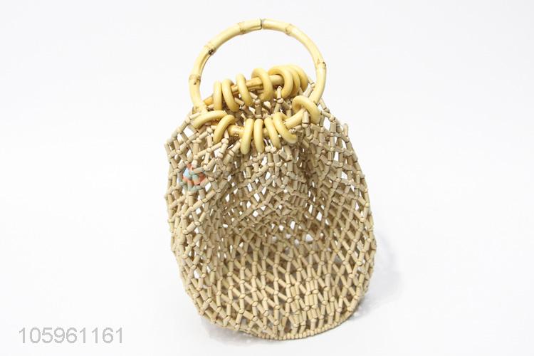 Unique Design Bamboo Woven Handbag For Women