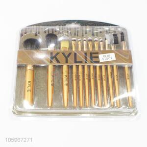 Best sale 12pcs gold makeup brush set with nylon hair brush