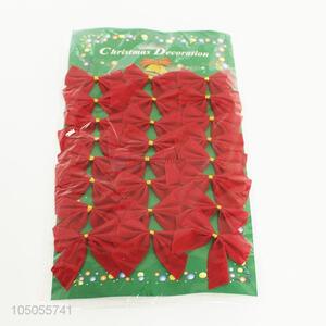 Best Quality 24 Pieces Christmas Decorative Bowknot