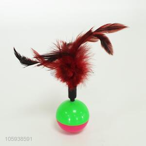 Promotional pet supplies cat educational toy tumbler feather